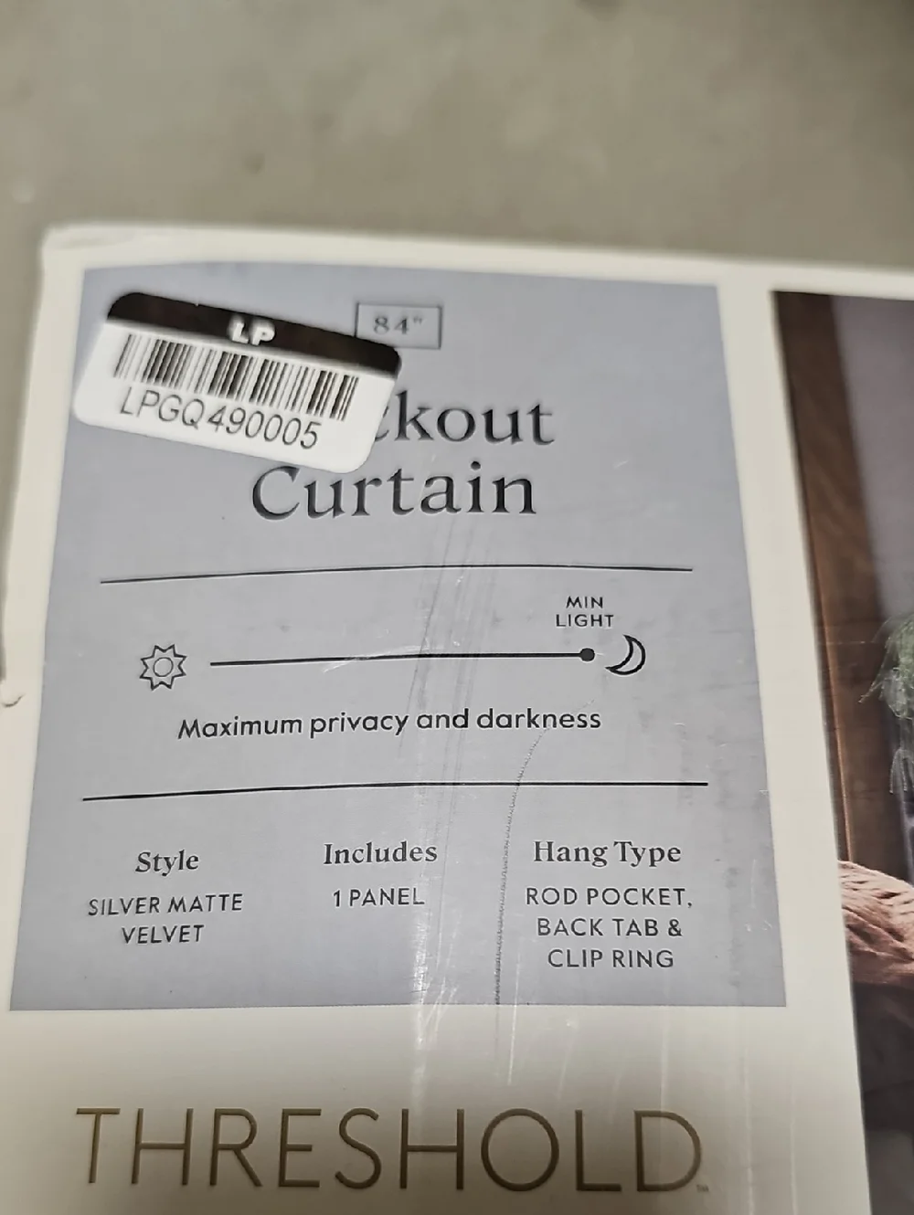 Nwt 2 Blackout Curtain Panel - Light Gray 50